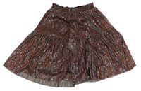 Černo-stříbrno-meděné třpytivá sukně s flitry Next