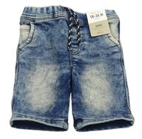 Modré riflové teplákové kraťasy Denim Co.