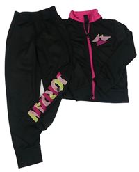 2set - Černo-růžová propínací sportovní mikina + kalhoty Nike Jorda