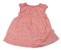 Růžové květované šaty H&M