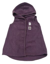 Fialové fleecové šaty s kapucí Mothercare