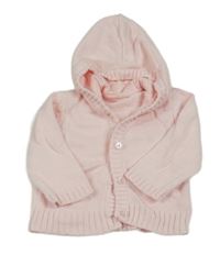 Růžový propínací svetr s kapucí M&S