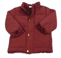Vínová šusťáková zimní bunda H&M