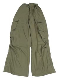 Khaki široké cargo kalhoty Shein