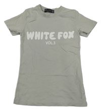 Světlešedé tričko s nápisem 