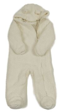 Smetanová huňatá podšitá kombinéza s kapucí Primark