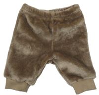 Hnědé plyšové tepláky Shein