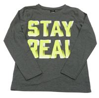 Šedé triko s nápisem Chapter young