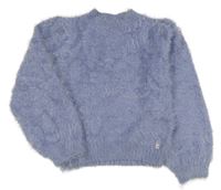 Lila chlupatý svetr 