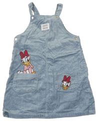 Šedomodré manšestrové laclové šaty s Daisy Primark