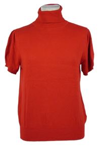 Dámské červené pletené tričko s rolákem Dorothy Perkins 