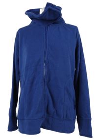 Dámská modrá fleecová propínací mikina s límcem C&A