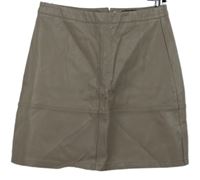 Dámská světlehnědá koženková sukně New Look 