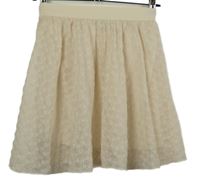Dámská pudrová vzorovaná šifonová sukně Benetton 
