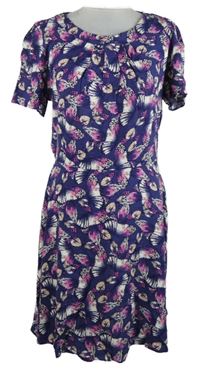 Dámské fialové šaty s motýlky Dorothy Perkins 