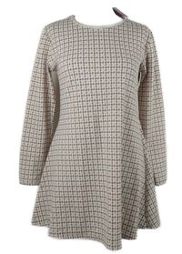 Dámská růžovo-šedá vzorovaná šatová tunika 