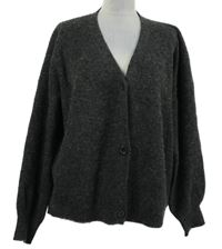 Dámský tmavošedý propínací svetr Primark 