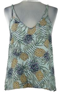 Dámský světlemodrý top s ananasy 
