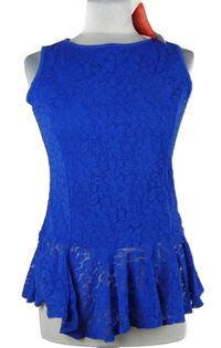 Nové - Dámský safírový krajkový peplum top South 