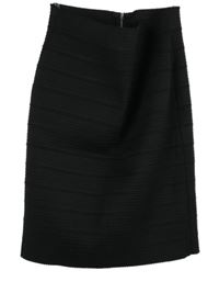 Dámská černá pletená žebrovaná pouzdrová sukně Zara 
