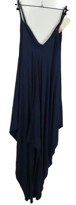 Nové - Dámský tmavomodrý kalhotový harémový overal 