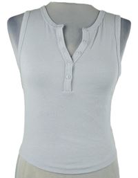 Dámský světlemodrý žebrovaný crop top Primark