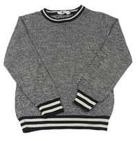 Černo-bílý melírovaný svetr zn. H&M