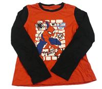 Červeno-černé triko se Spidermanem Marvel
