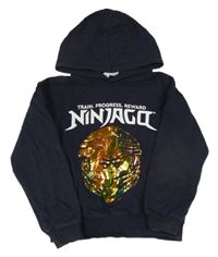 Tmavomodrá mikina s NINJAGO a kapucí H&M