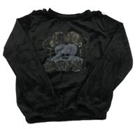 Černá sametová mikina s Minnie