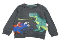 Šedá mikina s dinosaury Lily & Dan