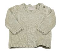 Béžový žinylkový svetr F&F