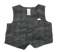 Šedá kostkovaná manšestrová vesta C&A