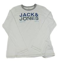 Bílé triko s logem Jack & Jones vel.176