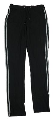 Černé teplákové kalhoty s proužkem Garcia