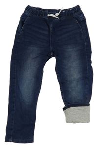 Tmavomodré podšité rifle H&M