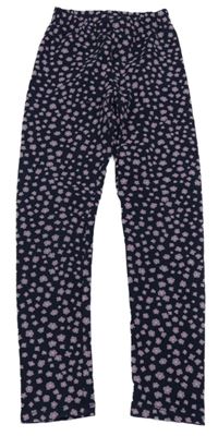 Tmavomodré květinové tregíny S. Oliver