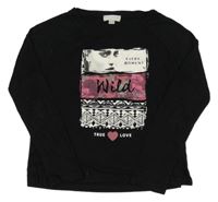 Černé triko s potiskem Charles Vögele