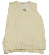 Nové - Smetanová pletená vesta H&M