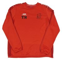 Červená sportovní mikina s nápisem Jako