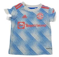 Bílo-modré sportovní tričko Manchester United Adidas