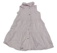 Světlerůžové riflové propínací šaty Zara