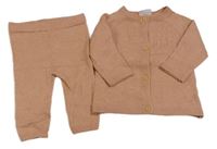 2set - Růžový propíancí svetr + tepláky F&F