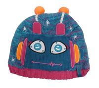 Modro-růžová melírovaná pletená čepice - robot Decathlon