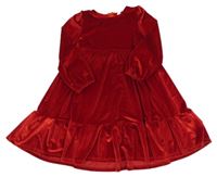 Červené sametové šaty 