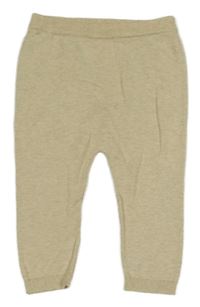 Béžové pletené tepláky Tu