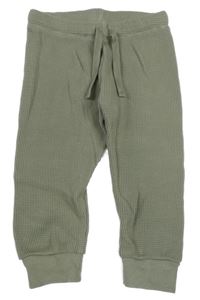 Světlekhaki žebrované tepláky H&M