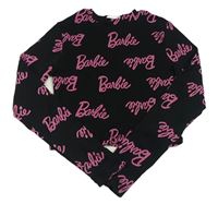 Černé žebrované crop triko - Barbie H&M