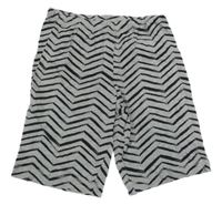Šedo-černé pruhované elastické kraťasy George