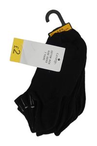 Nové - 7x černé kotníkové ponožky vel. 23-26